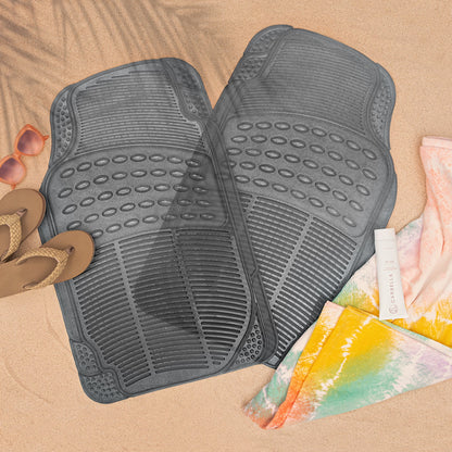 Carbella 2-Piece Cushioned Grip Pad Vorderbodenmatten - Heavy Duty, All Weather, Trim to Fit