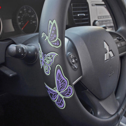 BDK GripGrab Comfort Grip Purple/Green Butterflies Lenkradabdeckung (Fits 14.5' 15.5')