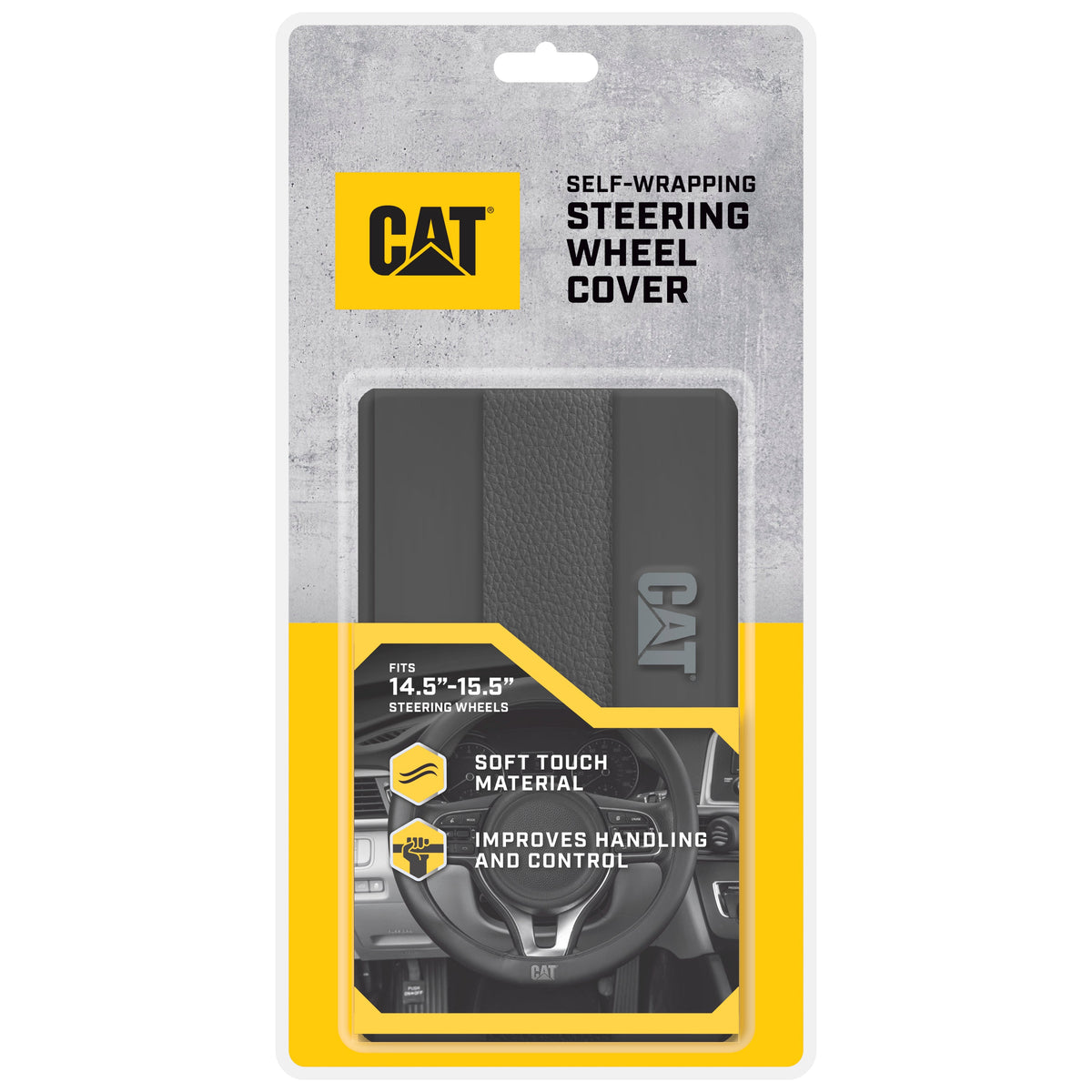 CAT EasyWrap Faux Leather Steering Wheel Abdeckung (Fits 14.5' - 15.5')