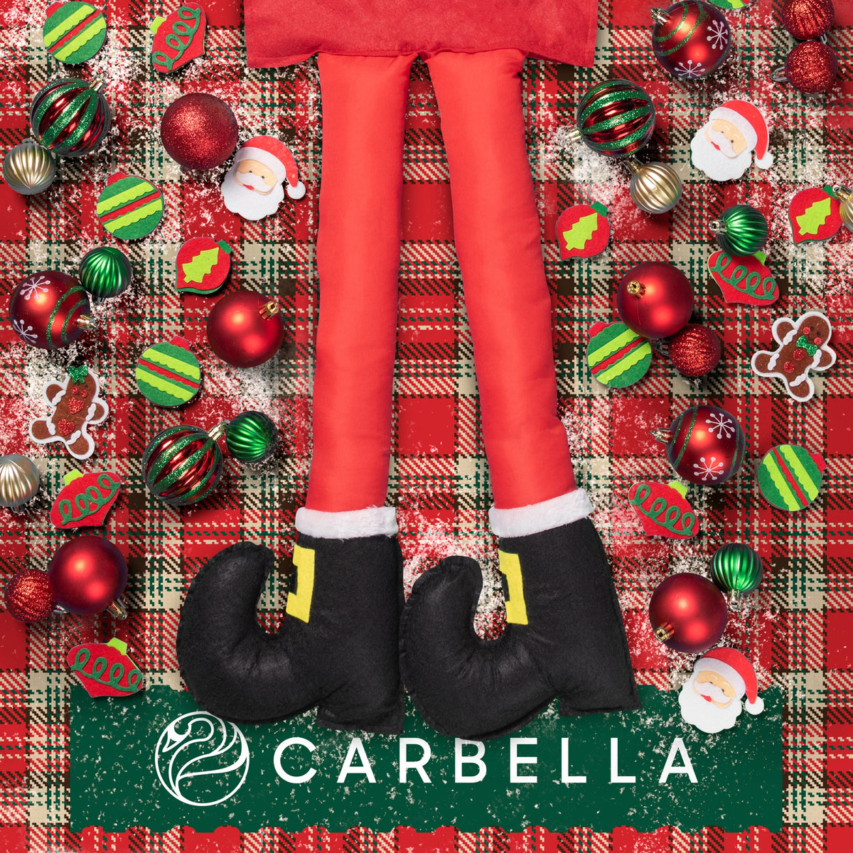 Carbella Trunk / Cargo Holiday Santa Legs Dekoration