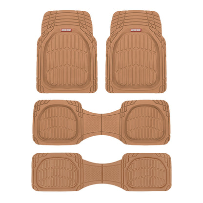 MotorTrend 4-Piece 3-Rows FlexTough Deep Dish Vorderbodenmatten, Mittelbodenmatten und Hinterbodenmatte