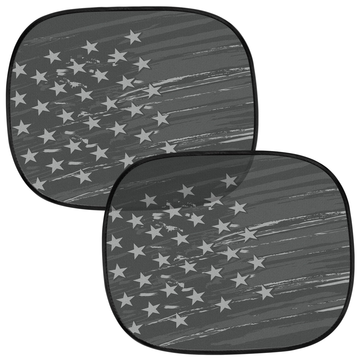 MotorTrend 2-Pack EasyCling Amerikanische Vintage Black US Flag Window Sonnenschirme (18' x 14')