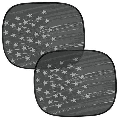 MotorTrend 2-Pack EasyCling Amerikanische Vintage Black US Flag Window Sonnenschirme (18' x 14')