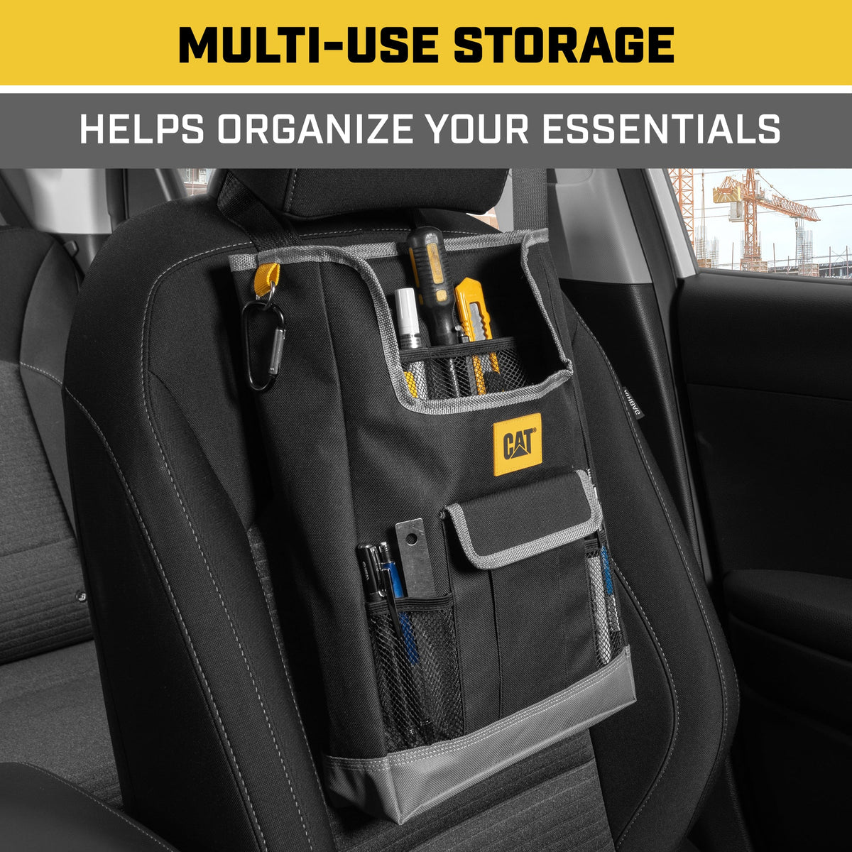CAT Fahrzeug Vordersitz Organizer Lagerung mit verstellbaren Straps (16' x 12')
