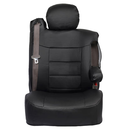 BDK 2-Pack Premium Faux Leder Vordersitze mit integrierten Sicherheitsgurt- und Armlehnenabdeckungen