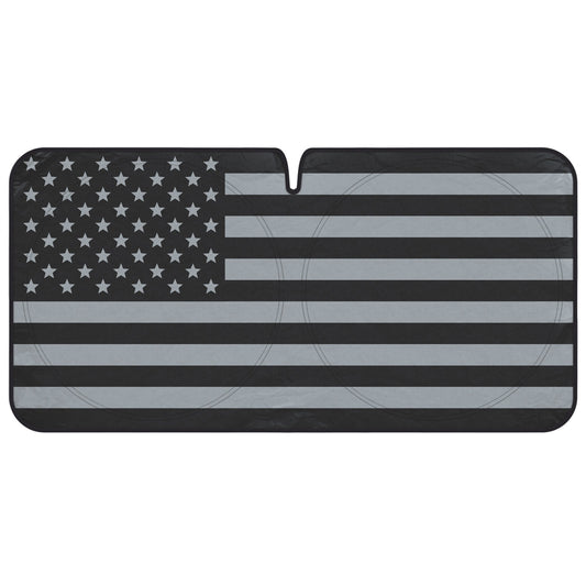 BDK USA Black American Flag Front Windschutzscheibe Sunshade XXL (64' x 32')