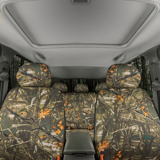 BDK 12-Piece Hunter Camo Vordersitzbezüge, Rücksitzbezüge, Sitzgurtpads und Lenkradbezüge (Fits 14.5' - 15.5')