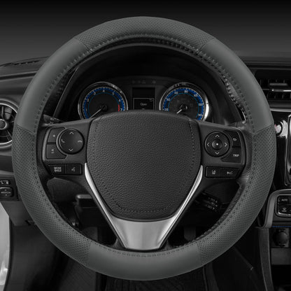 MotorTrend Soft Touch Perforierte Mikrofaser-Lenkradabdeckung (Fits 14.5' - 15.5')