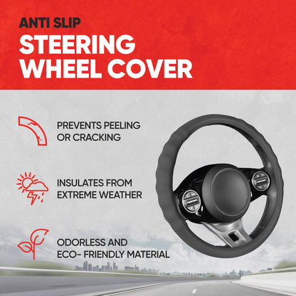MotorTrend SoftTouch Advanced Traction Grip Lenkrad Abdeckung (Fits 14.5' - 15.5')