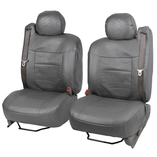 BDK 2-Pack Premium Faux Leder Vordersitze mit integrierten Sicherheitsgurtabdeckungen
