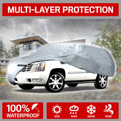 MotorTrend 4-Serie Premium Poly Lined Fahrzeugabdeckung für Autos, SUVs, LKW, Vans