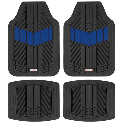 MotorTrend 4-Piece DualFlex Deep Drainage Kanäle Vorderbodenmatten und Hinterbodenmatten - Heavy Duty, All Weather, Trimmen Sie, um zu passen