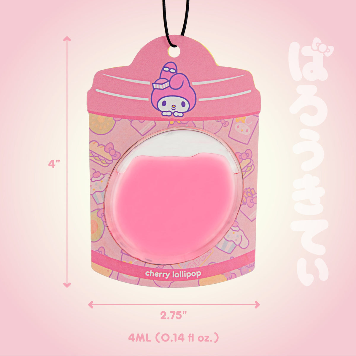 Hello Kitty und Freunde Car Air Freshener (My Melody - Cherry Lollipop) Hanging Gel Area Deodorizer, lang anhaltende Autodüfte Air Freshener, niedliches Automotive Sanrio Zubehör Dekor, 2-Pack