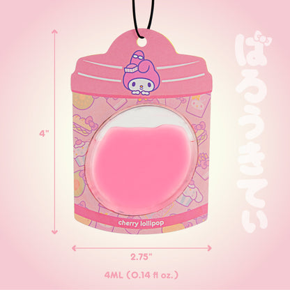 Hello Kitty und Freunde Car Air Freshener (My Melody - Cherry Lollipop) Hanging Gel Area Deodorizer, lang anhaltende Autodüfte Air Freshener, niedliches Automotive Sanrio Zubehör Dekor, 2-Pack