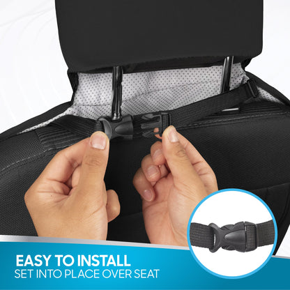 BDK UltraFit Waterpoof Car Seat Towel Cover, Black Trim - Waschbarer Schweißsitz-Protektor, ideal für Fitness-Studio-Surfen-Lauf-Crossfit, passt zu den meisten Auto-LKW Van und SUV (Mehrere Farben)