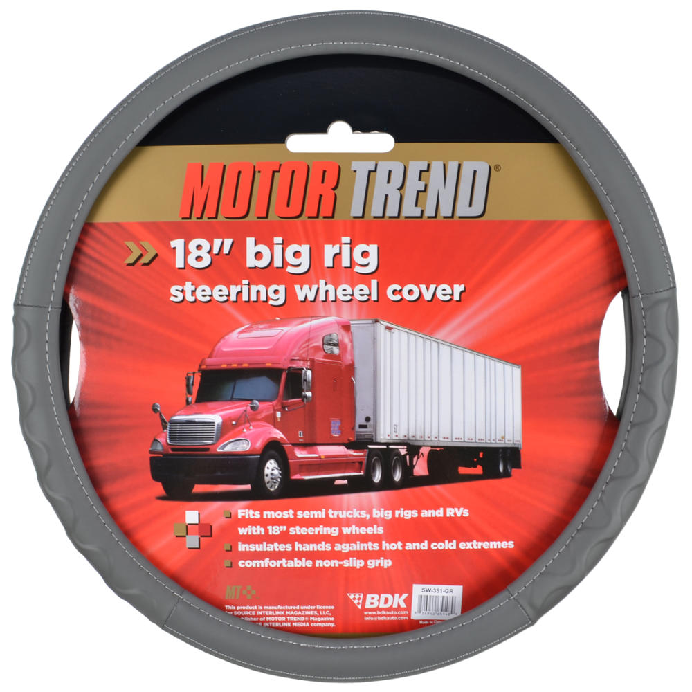 MotorTrend Faux Leder Lenkrad Abdeckung für LKW, Semi-Trucks, Wohnmobile, Big Rigs, 18 Wheelers (Fits 18')