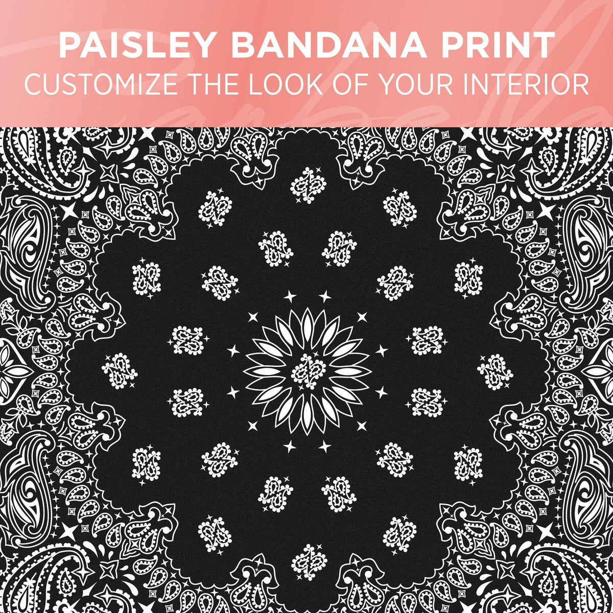Carbella 2-Pack Black Paisley Vordersitzbezüge