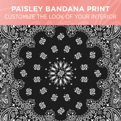 Carbella 2-Pack Black Paisley Vordersitzbezüge