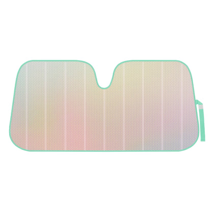 BDK Iridescent Mermaid, Hologrammfolie, Chameleon Front Windschutzscheibe Sonnenschutz, Doppelblasen-Akkordeon Falt Auto Sonnenschutz für Auto LKW SUV 58 x 27 Zoll