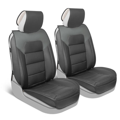 MotorBox 2-Pack Classic Edition Premium Faux Leather Perforated Cushion Vordersitzbezüge