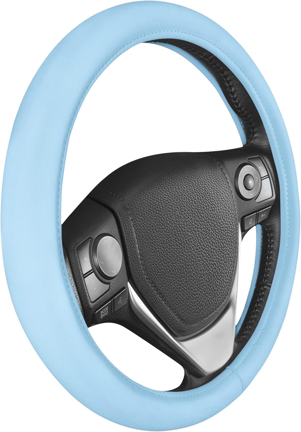 BDK Ultra Soft Blue Steering Wheel Cover für Frauen, Standard 15 Zoll Größe, niedlich Comfy Grip Faux Leder Auto Lenkrad Abdeckung für LKW Van SUV Auto (Mehrere Farben)