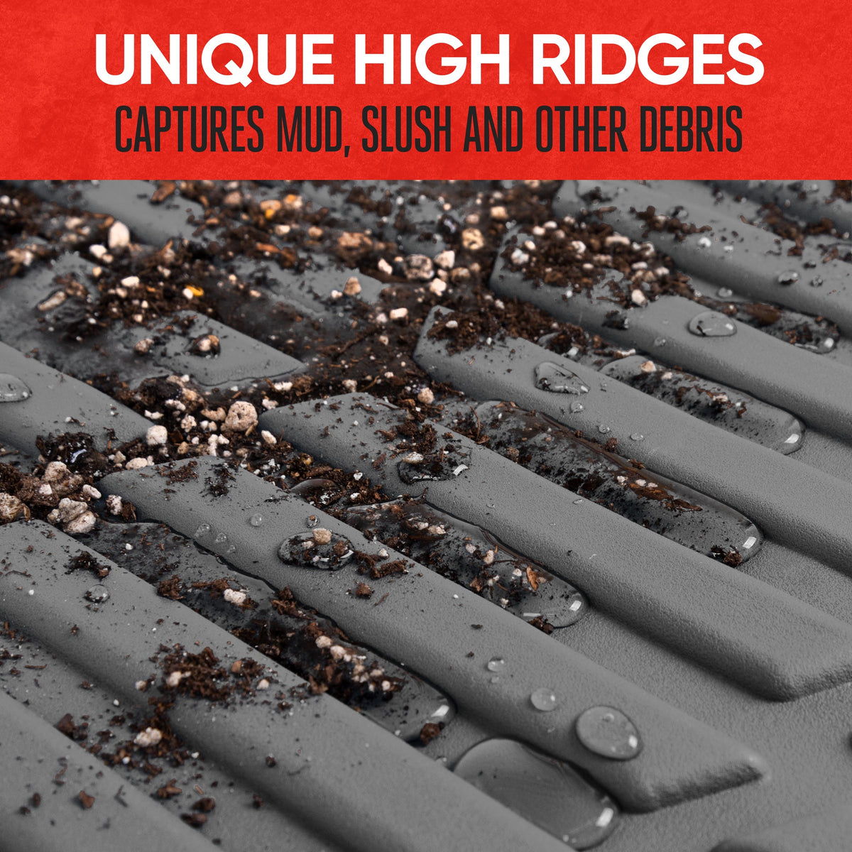 MotorTrend PRO920 Deep Dish Rear Floor Matts - Heavy Duty, All Weather, Trimm to Fit
