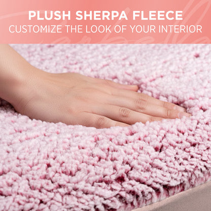 Carbella 2-Pack Plüsch Sherpa Fleece Vordersitzbezüge