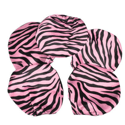 BDK 12-Piece Pink Tiger Vordersitzbezüge, Rücksitzbezüge, Sitzgurtpads und Lenkradbezüge (Fits 14.5' - 15.5')