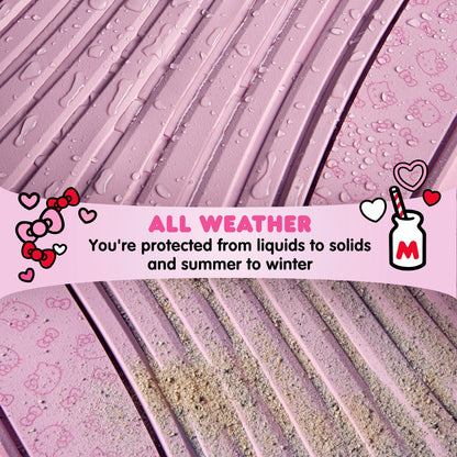 Hello Kitty Car Mats 4pc Bodenmatten für Autos Trucks SUVs Pink Car Bodenmatten für Damen Männer Zubehör Gummi Heavy Duty Niedlich niedlich, immer vorne hinten Hallo Kitty Car Zubehör Pink / Pink