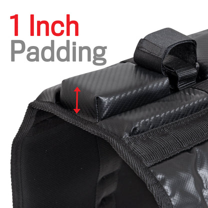 Truck Tailgate Pad für Mountainbikes Surf Kayak Outdoor Tailgate Protector - Langlebige 1' Foam Cover mit Carbon Fiber Design, Stoßfestigkeit mit Griff und Backup Kamerafenster (48 Zoll x 18 Zoll)