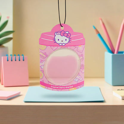 Hello Kitty und Freunde Car Air Freshener (Hello Kitty - Tropical Berry Sherbet) Hängender Gel Area Deodorizer, lang anhaltender Car Scents Air Freshener, niedliches Automotive Sanrio Zubehör Dekor, 2-Pack