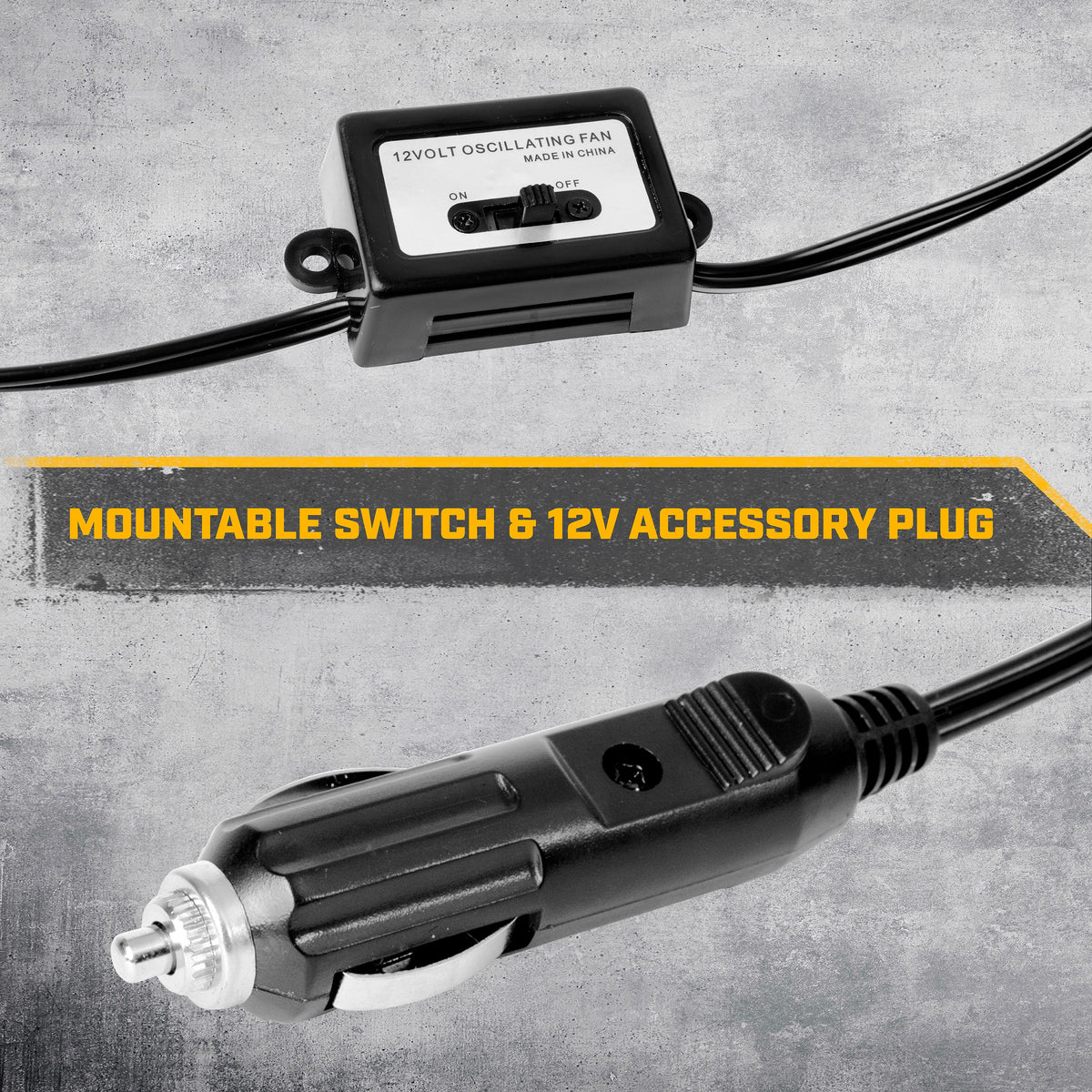 CAT 12-Volt tragbarer Clip-On-Lüfter mit oszillierendem Design