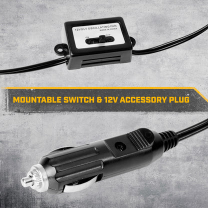 CAT 12-Volt tragbarer Clip-On-Lüfter mit oszillierendem Design