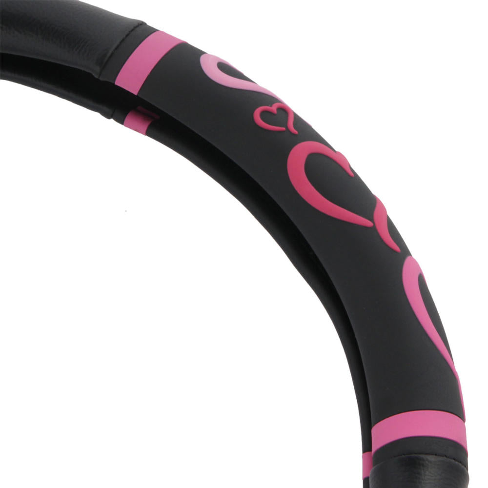 BDK Pink Hearts Lenkradabdeckungen (Fits 14.5' - 15.5')