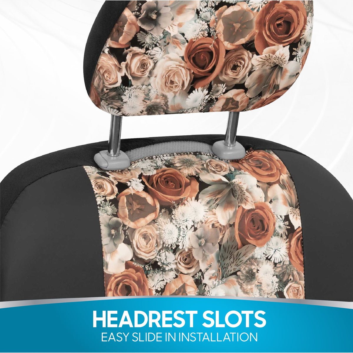 BDK 2-Pack Dusty Rose Floral Vordersitzbezüge