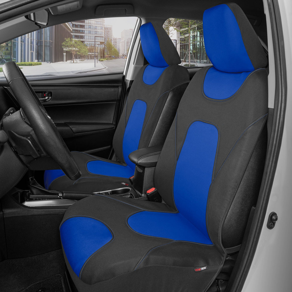 MotorTrend 2-Pack AquaShield Wasserdicht Zwei-Tone Neopren-Vordersitzabdeckungen
