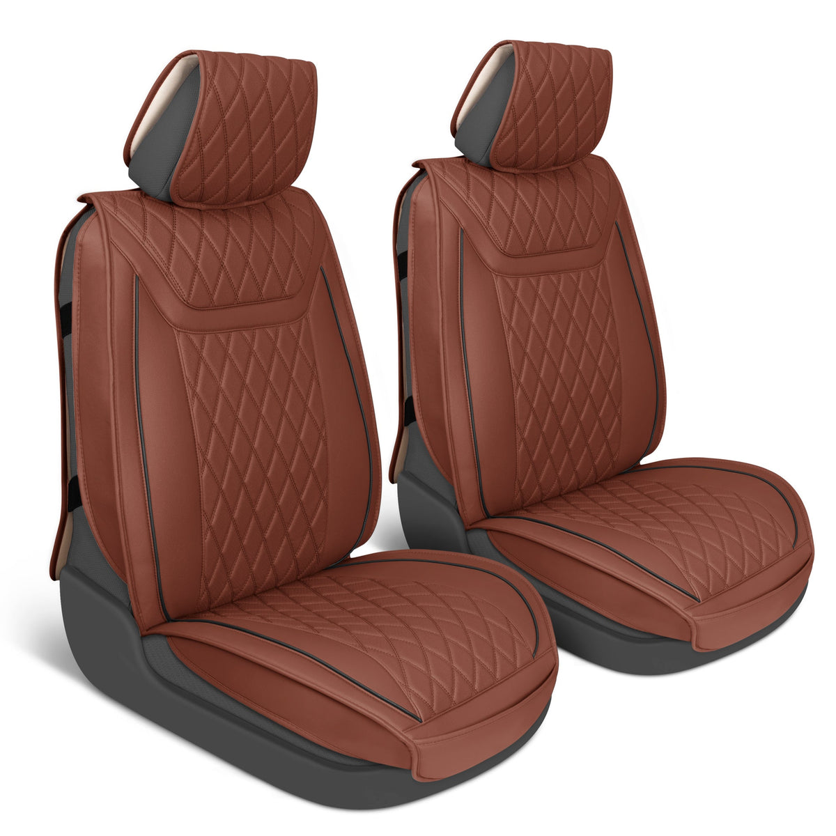 MotorBox 11-Piece Ranch Edition Premium Faux Leather Diamond Stitched Cushion Vordersitz- und Rücksitzabdeckungen