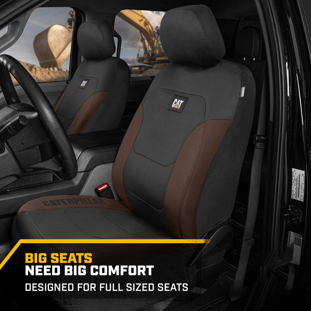 Cat® FlexfitTM Autositzabdeckungen für Pkw-LKW und SUVs (Set von 2) - Autositzabdeckungen für Vordersitze, LKW-Sitzprotektoren, Auto-Innenraumabdeckungen
