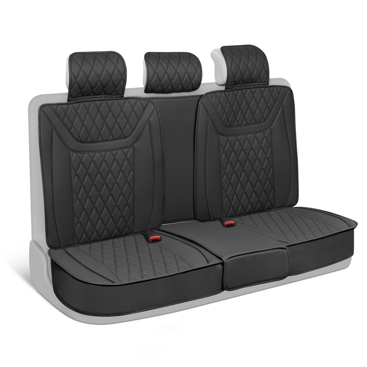 MotorBox 7-Piece Ranch Edition Premium Faux Leather Diamond Stitched Cushion Rücksitzbezüge