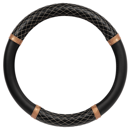 Carbella Bronze Quilted Lenkrad Abdeckung (Fits 14.5' - 15.5')
