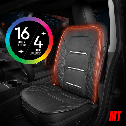 MotorTrend 2-Piece LED-Vordersitzbezug - 16 Farben & 4 Lichtmodi