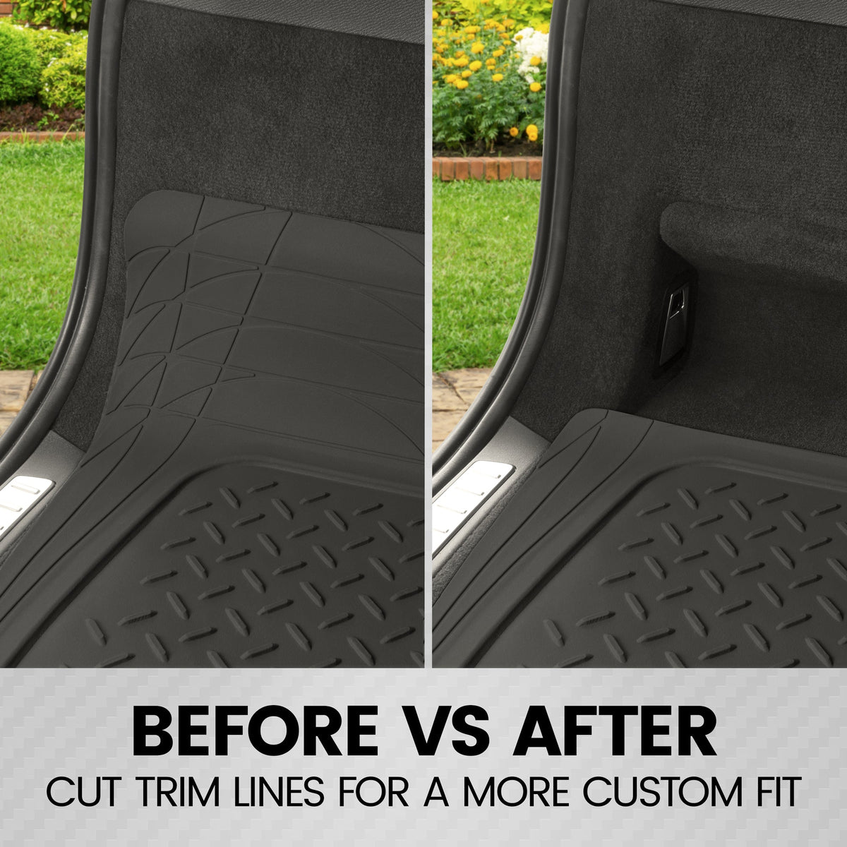 BDK Trunk / Cargo Rubber Liner - Heavy Duty, All Weather, Trim to Fit (53.8 'x 43.2')