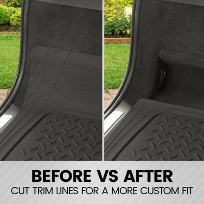 BDK Trunk / Cargo Rubber Liner - Heavy Duty, All Weather, Trim to Fit (53.8 'x 43.2')