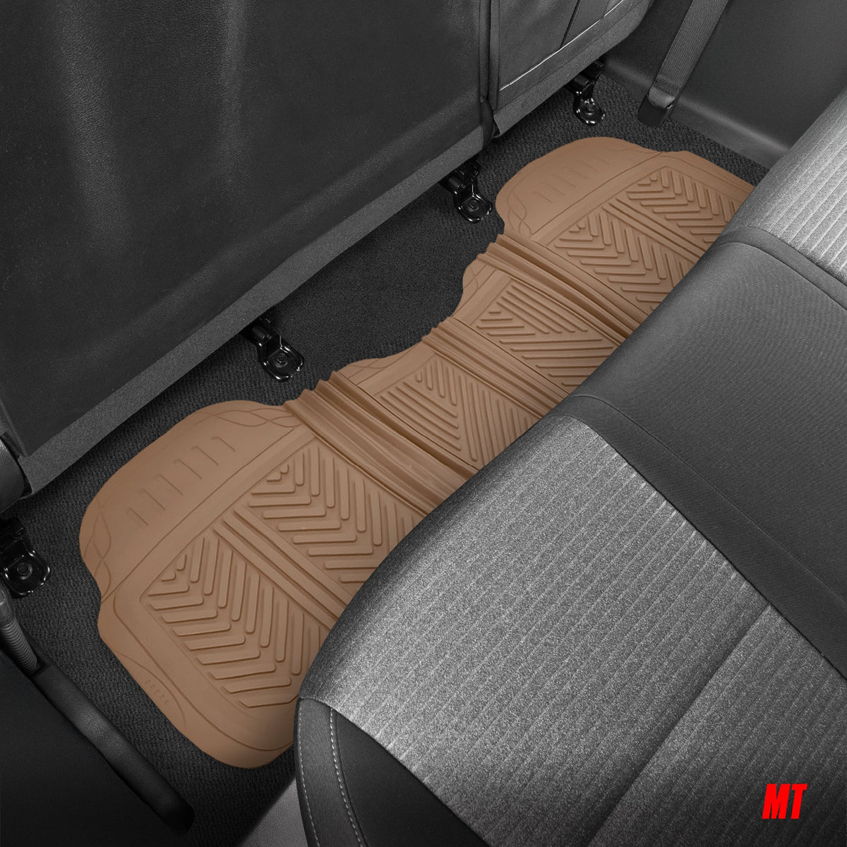MotorTrend 4-Piece FlexTough Performance Deep Channel Front Floor Mat, Rear Floor Mat und Trunk / Cargo Mat - Heavy Duty, All Weather, Trim to Fit