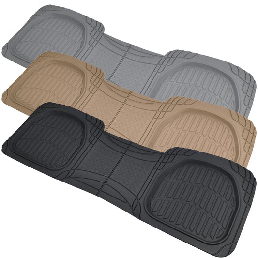 MotorTrend PRO920 Deep Dish Rear Floor Matts - Heavy Duty, All Weather, Trimm to Fit
