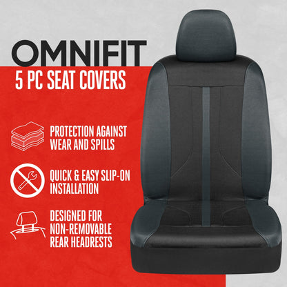 MotorTrend 9-Piece OmniFit Vordersitz- und Rücksitzabdeckungen
