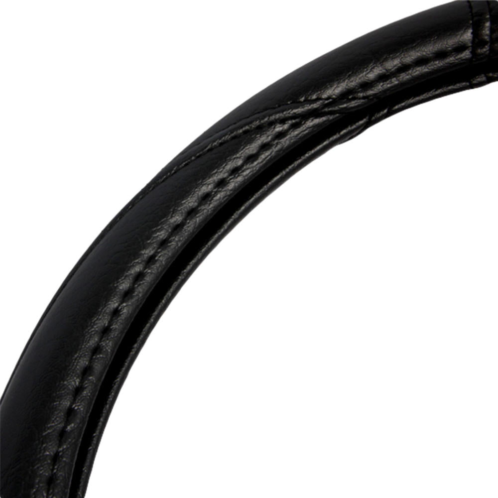 BDK Faux Leather Ergonomic Grip Steering Wheel Abdeckung (Fits 14.5' - 15.5')