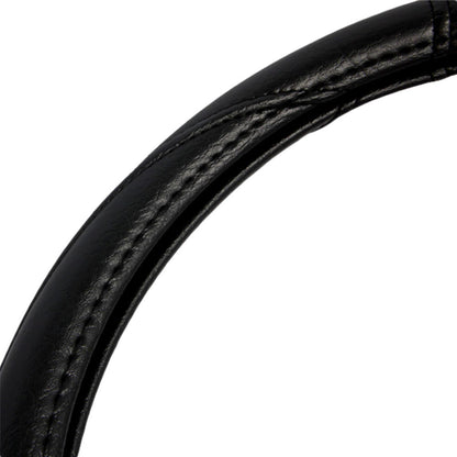 BDK Faux Leather Ergonomic Grip Steering Wheel Abdeckung (Fits 14.5' - 15.5')