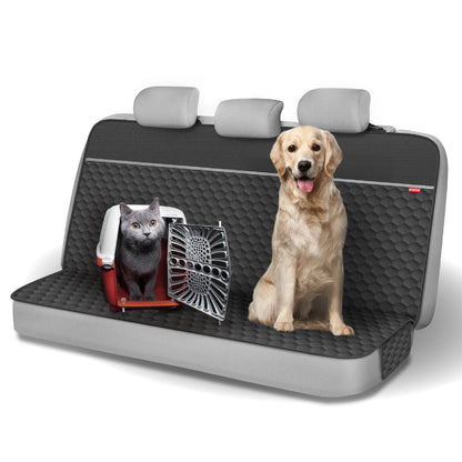 Motor Trend Dog Car Seat Cover für den Rücksitz - Wasserdichte, rutschfeste kratzfeste Rücksitz-Haustierbezug für Hunde - Universal Fit Dog Zubehör für Autos, LKW, SUV & Vans - Schwarz
