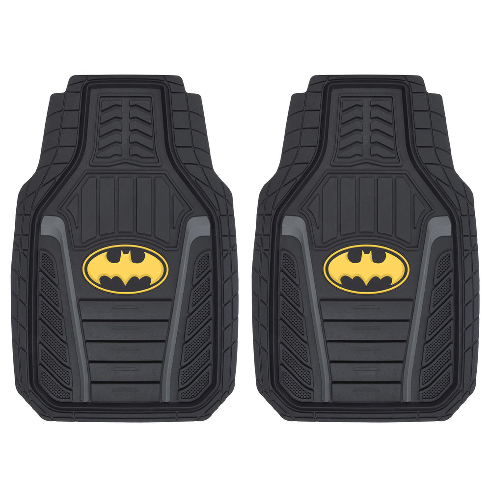 Warner Bros DC Comics 2-Piece Armored Batman Logo Vorderbodenmatten - Heavy Duty, All Weather, Trimmen Sie, um zu passen